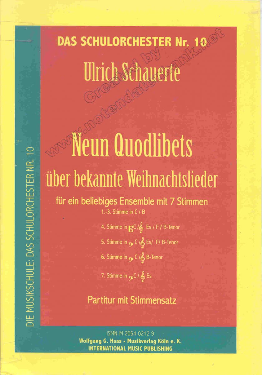 9 Quodlibets �ber bekannte Weihnachtslieder - hacer clic aqu�