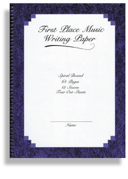 1st Place Music Writing Paper 12 Stave w/perforation manuscript - hacer clic aqu�