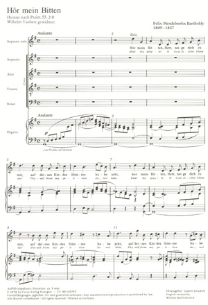 Mendelssohn: H�r mein Bitten (2 Fassungen) - hacer clic aqu�