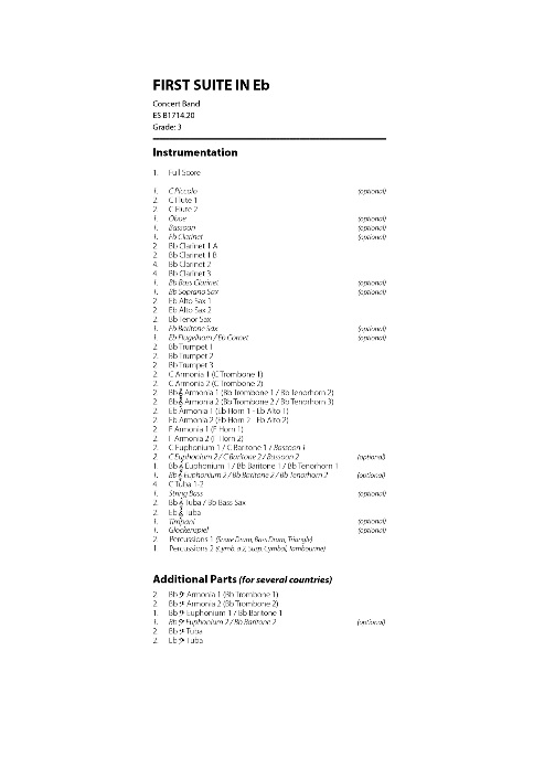 First Suite in Eb - hacer clic aqu�