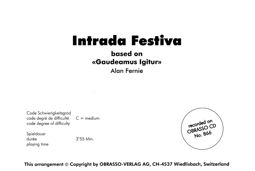 Intrada Festiva (Gaudeamus igitur) - hacer clic aqu�