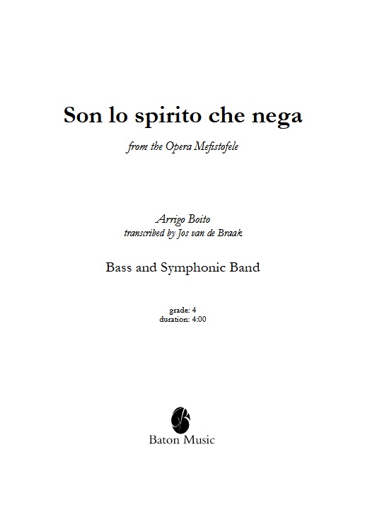 Son lo spirito che nega (from the Opera 'Mefistofele') - hacer clic aqu�