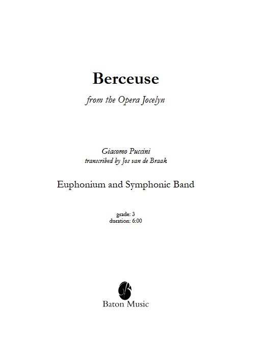 Berceuse (from the Opera 'Jocelyn') - hacer clic aqu�