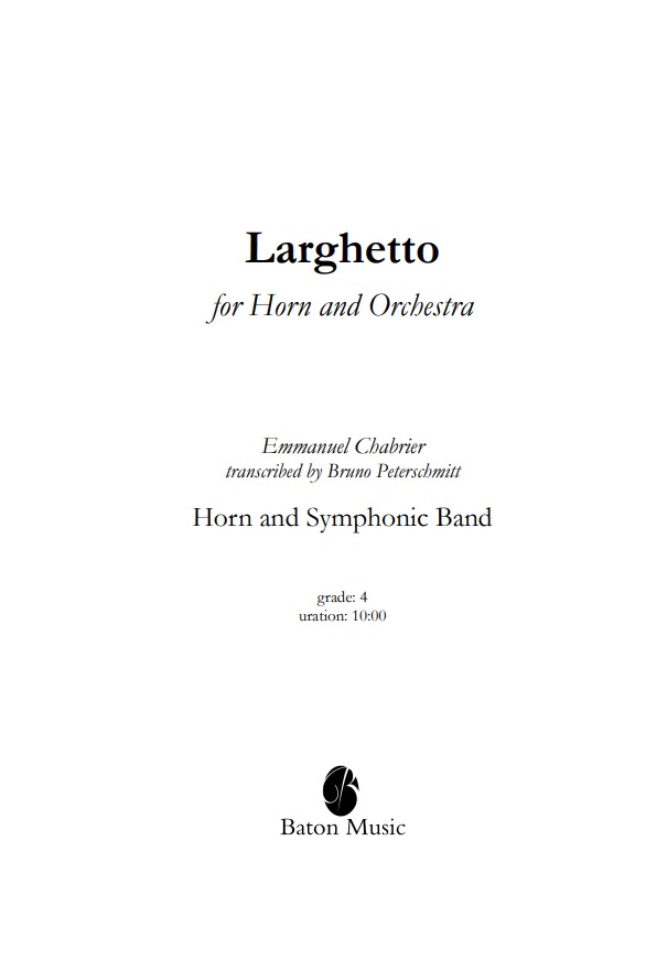 Larghetto (for Horn and Orchestra) - hacer clic aqu