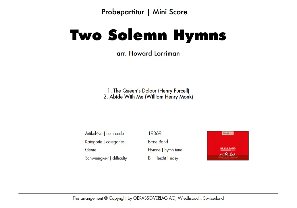 2 Solemn Hymns (Two) - hacer clic aqu�