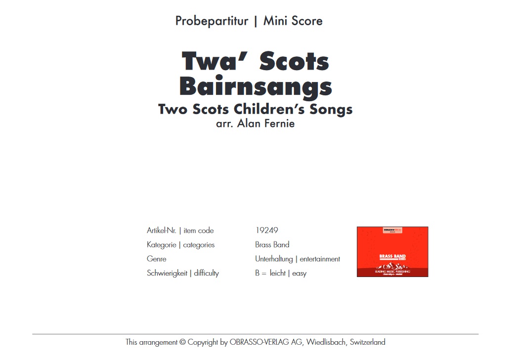 Twa' Scots Bairnsangs (2 Scots Children's Songs) - hacer clic aqu