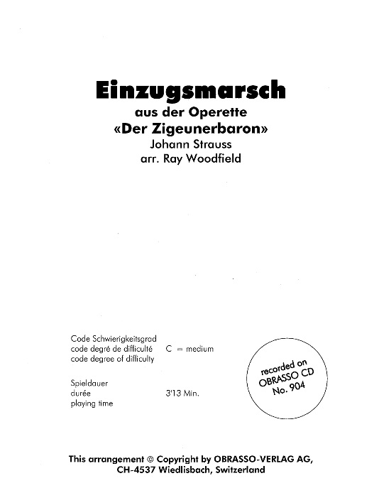 Einzugsmarsch aus 'Der Zigeunerbaron' - hacer clic aqu�