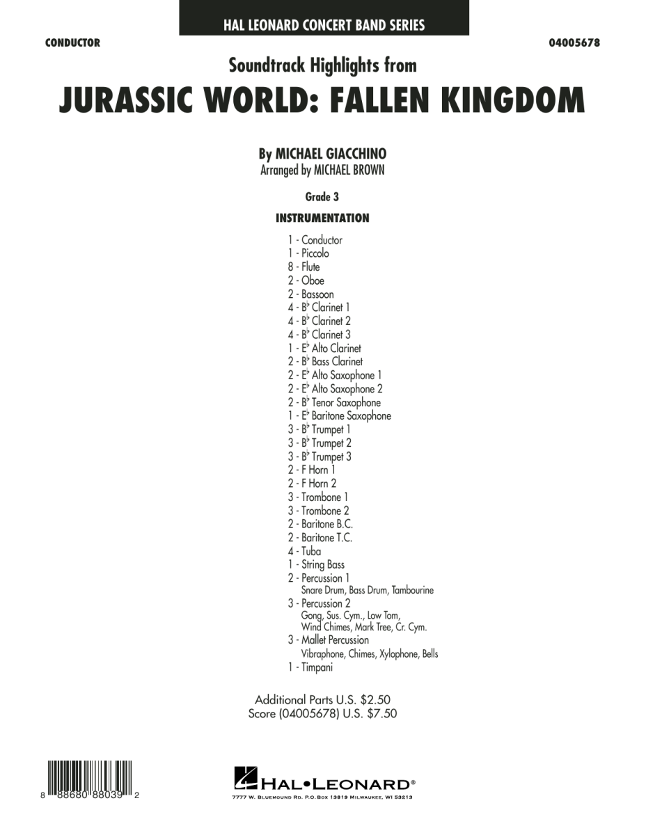 Soundtrack Highlights from Jurassic World: Fallen Kingdom - hacer clic aqu
