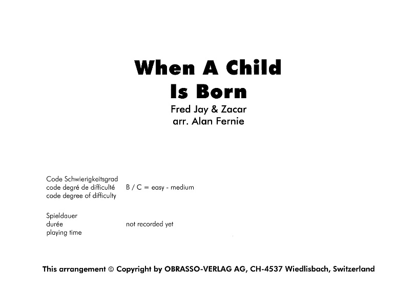When a Child is Born - hacer clic aqu�
