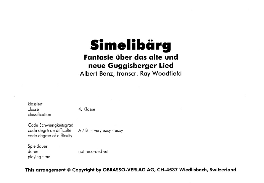 Simelib�rg (Fantasie �ber das alte und das neue Guggisberger Lied) - hacer clic aqu�