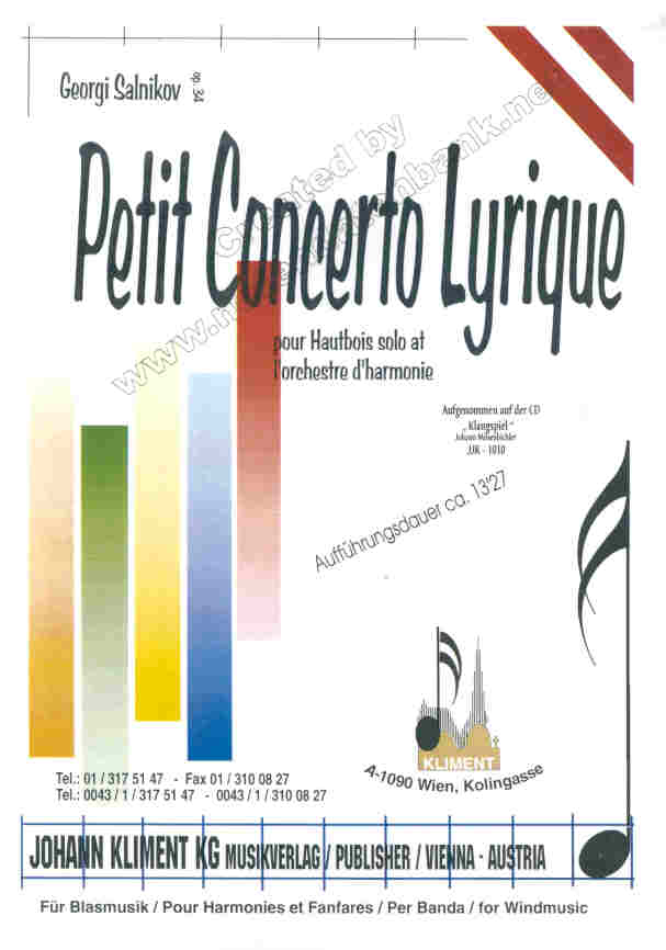 Petit Concerto Lyrique - hacer clic aqu�