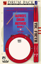 Alfred's Drum Method, Beginning Drum Pack (Book #1, Pad, Sticks) - hacer clic aqu