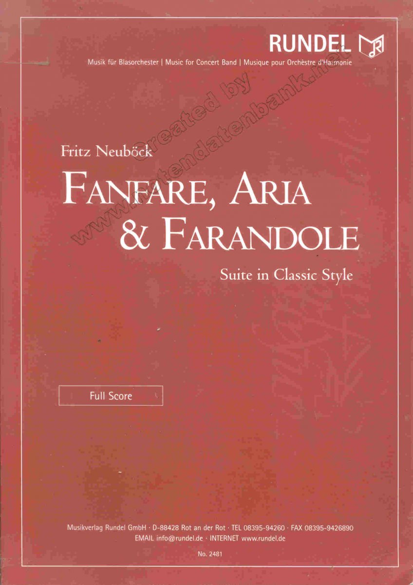 Fanfare, Aria et Farandole (&) - hacer clic aqu�