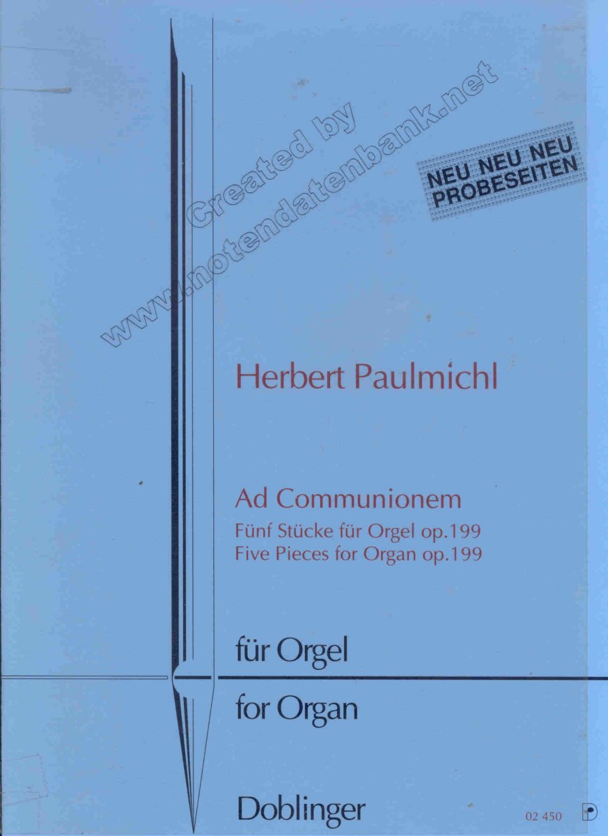 Ad Communionem - 5 St�cke f�r Orgel - hacer clic aqu�