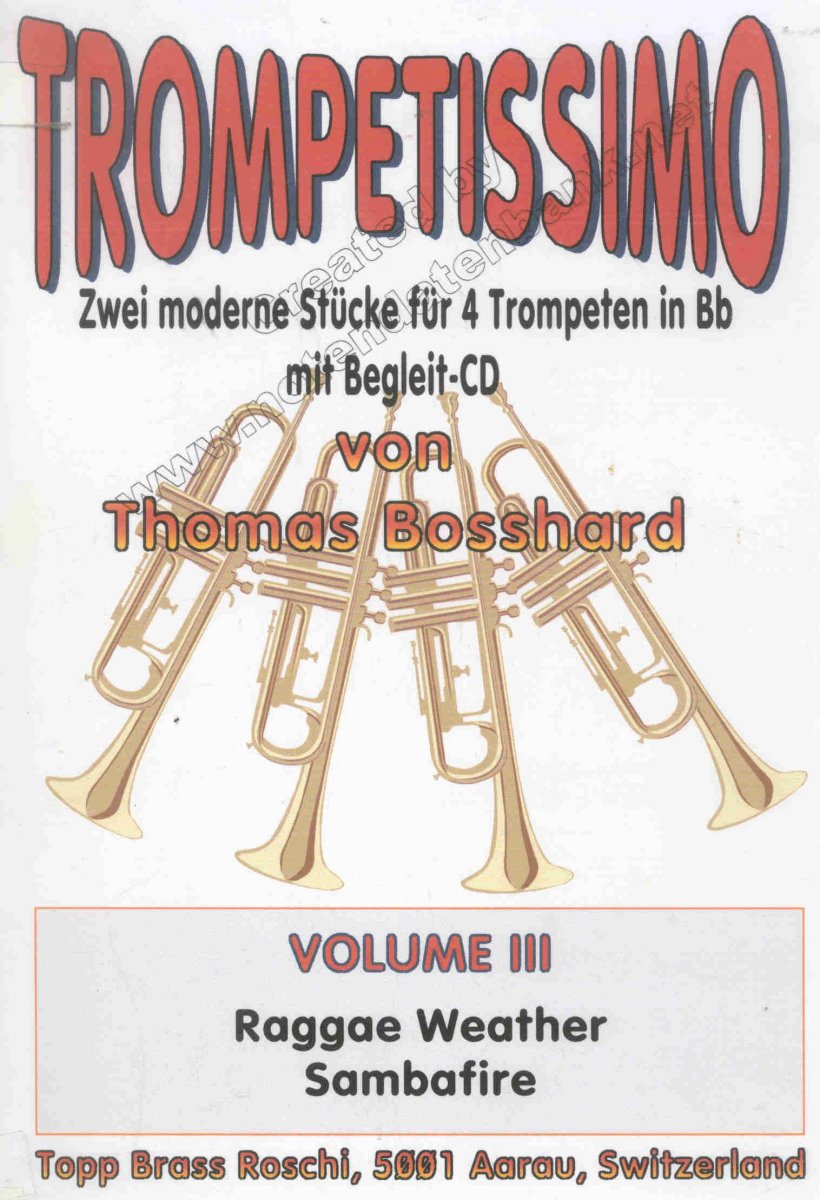 Trompetissimo #3: 2 moderne St�cke f�r 4 Trompeten - hacer clic aqu�