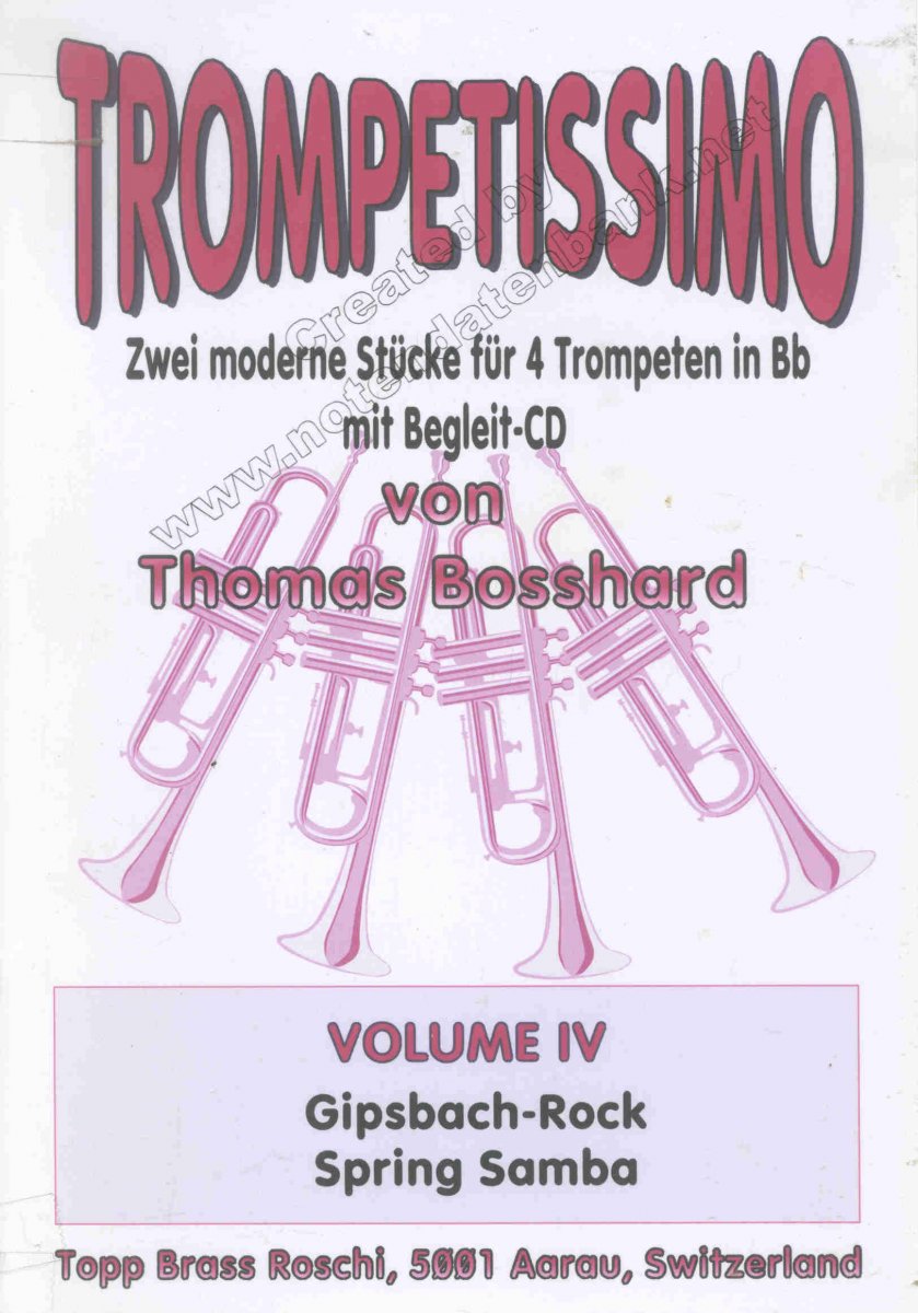Trompetissimo #4: 2 moderne St�cke f�r 4 Trompeten - hacer clic aqu�