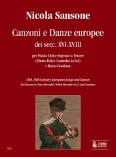 16th-18th Century European Songs and Dances for Descant or Tenor Recorder (Treble Recorder in G) and Continuo - hacer clic aqu�