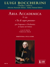 Aria accademica G 555 Tu di saper procura for Soprano and Orchestra - hacer clic aqu