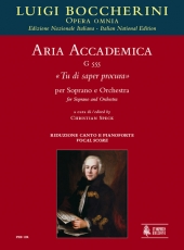 Aria accademica G 555 Tu di saper procura for Soprano and Orchestra - hacer clic aqu