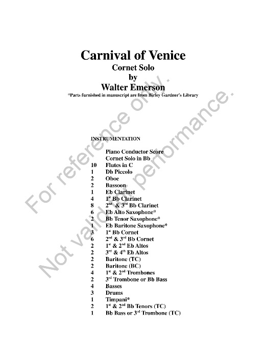 Carnival of Venice - hacer clic aqu