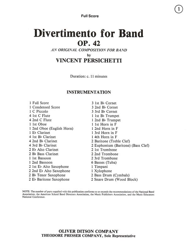 Divertimento for Band - hacer clic aqu