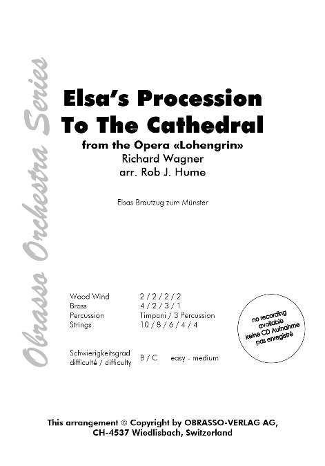 Elsa's Procession To The Cathedral (from 'Lohengrin') - hacer clic aqu�