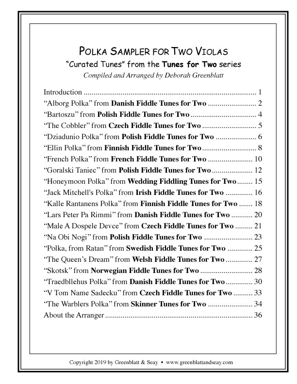 Polka Sampler for Two Violas - hacer clic aqu�
