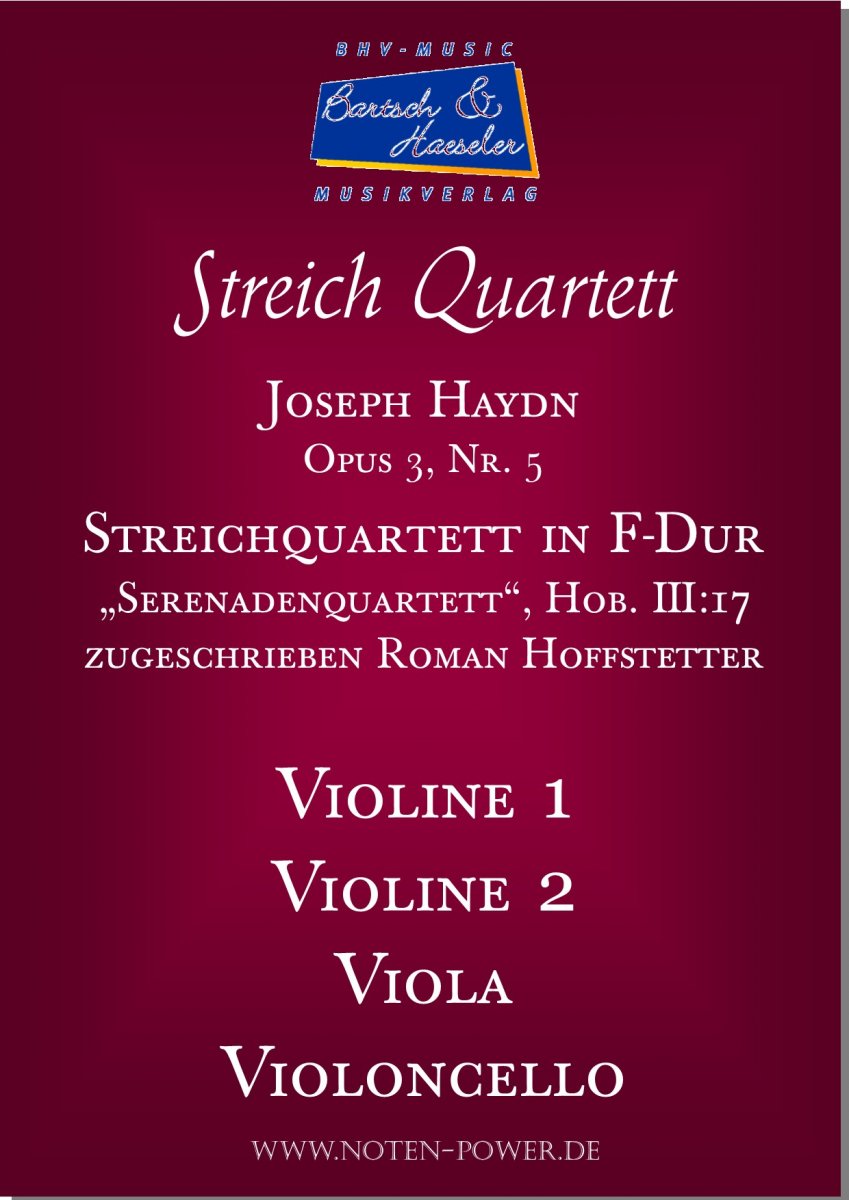 Streichquartett in F-Dur Serenadenquartett - hacer clic aqu