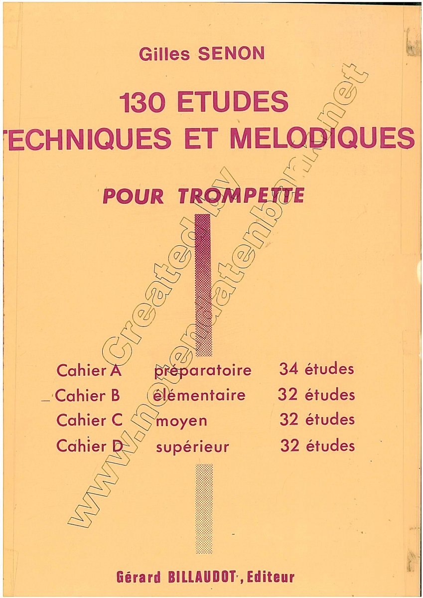130 Etudes Techniques et Melodiques, Cahier B - hacer clic aqu�