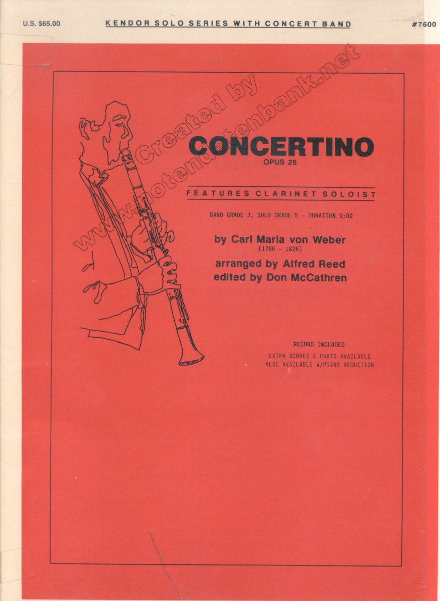 Concertino for Clarinet - hacer clic aquí Concertino for Clarinet - hacer clic aquí
