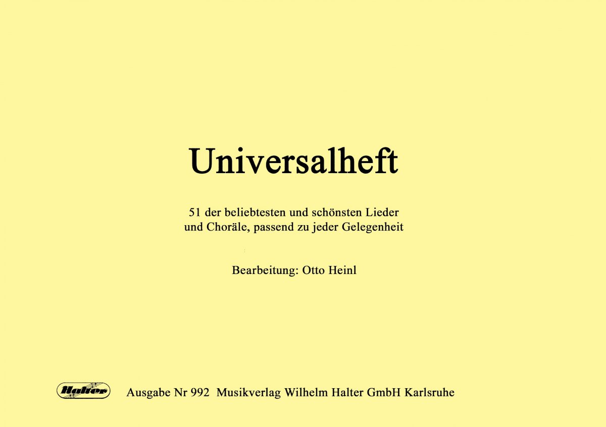 Universalheft fr Quartette und Quintette Gruppe A - hacer clic aqu