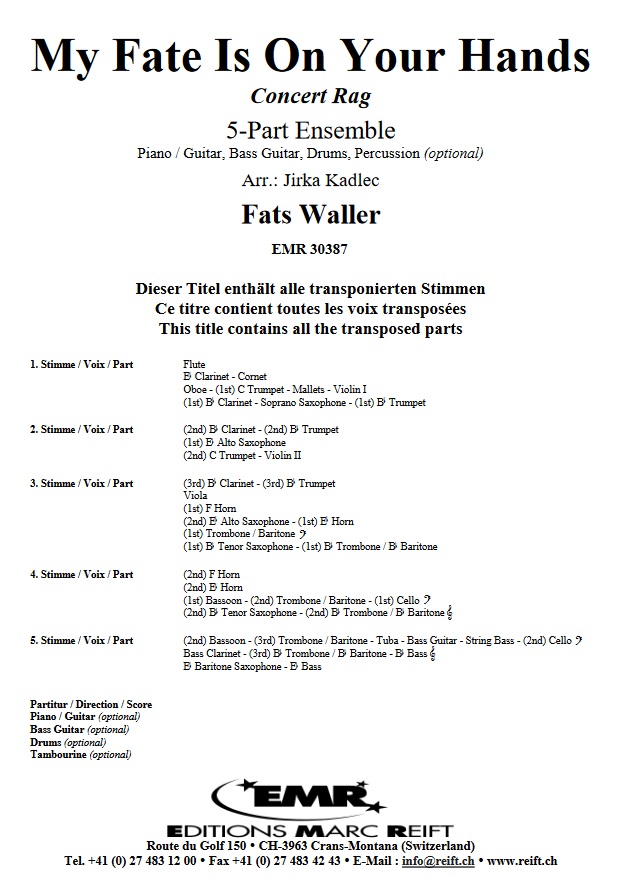 My Fate Is On Your Hands (Concert Rag) - hacer clic aqu�