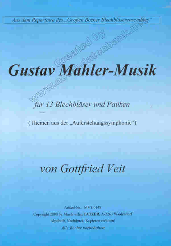Gustav Mahler-Musik für 13 Blechbläser und Pauken - hacer clic aquí Gustav Mahler-Musik für 13 Blechbläser und Pauken - hacer clic aquí