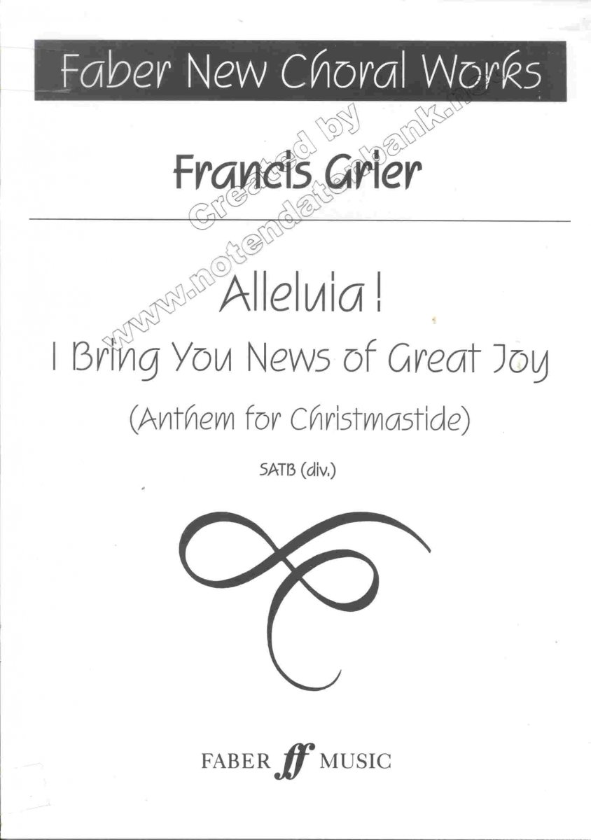 Alleluia! I Bring You News of Great Joy. Anthem for Christmastide - hacer clic aquí Alleluia! I Bring You News of Great Joy. Anthem for Christmastide - hacer clic aquí