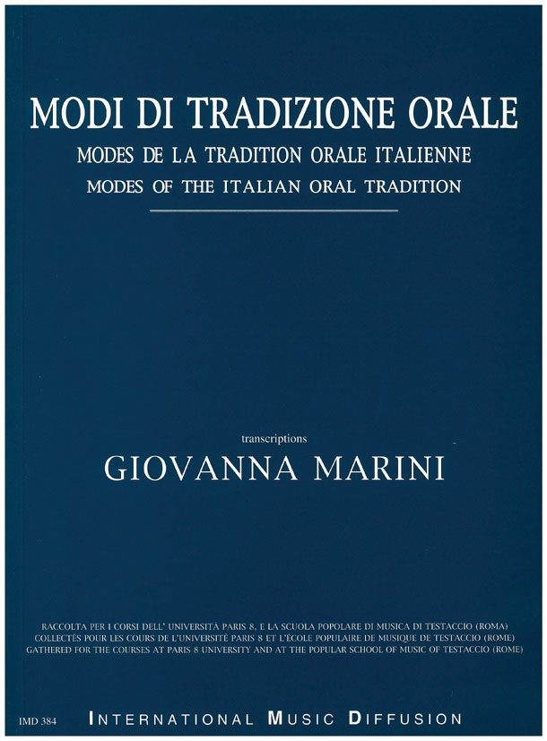 Modi di tradizione orale / modes de la tradition orale italienne - hacer clic aquí Modi di tradizione orale / modes de la tradition orale italienne - hacer clic aquí