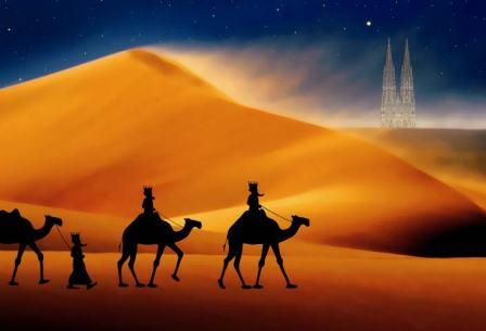 Die Reise der Heiligen Drei Knige - Stilvolle Karten - hacer clic aqu